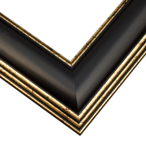 Pippa - Satin Black & Gold