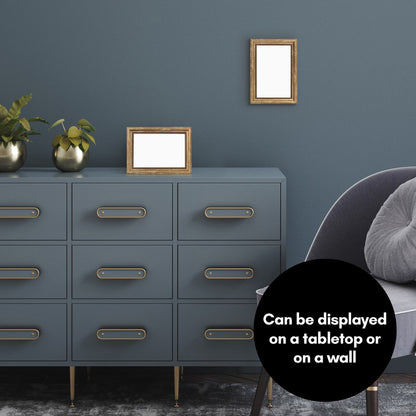 Americanflat Vintage Picture Frame with Beaded Accents with Shatter Resistant Glass and Easel Stand