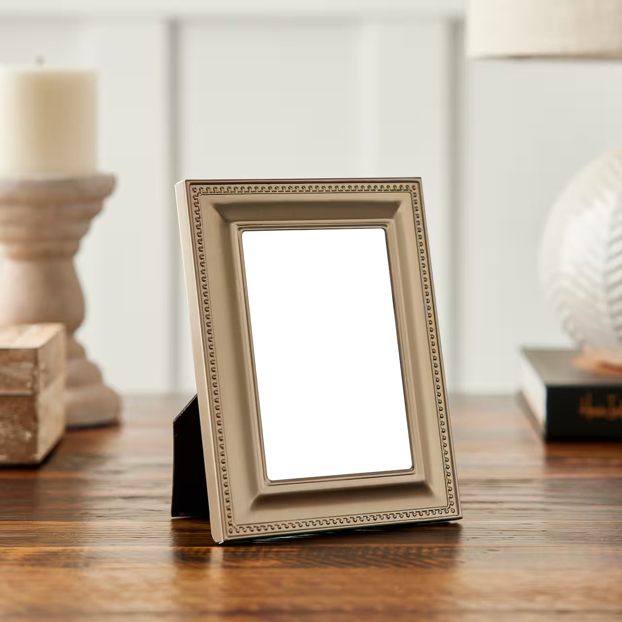 Simply Essentials™ Brushed Silver Beaded Frame