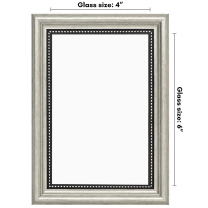 Americanflat Vintage Picture Frame with Beaded Accents with Shatter Resistant Glass and Easel Stand