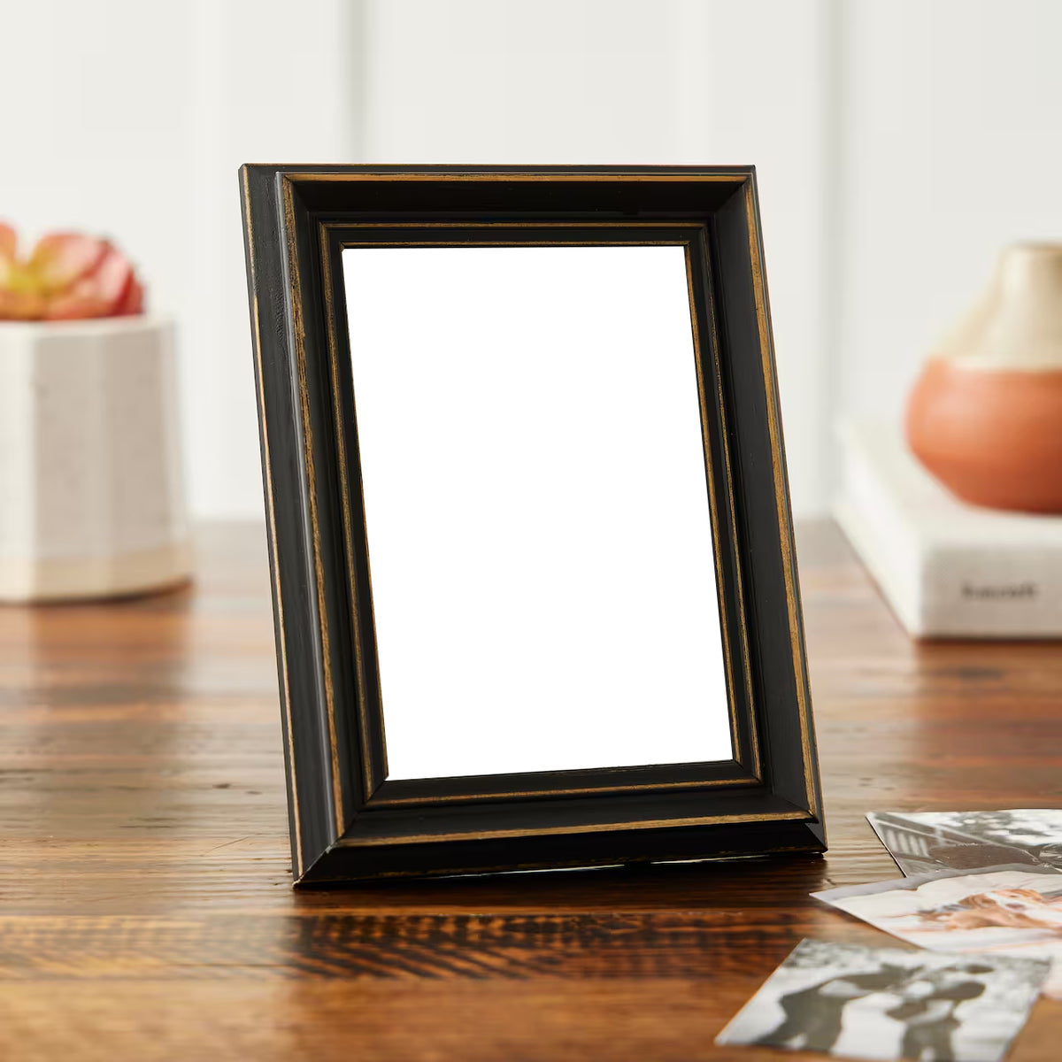 Simply Frame Simply Essentials™ Distressed Black Wood Frame – Momento Smart Frame