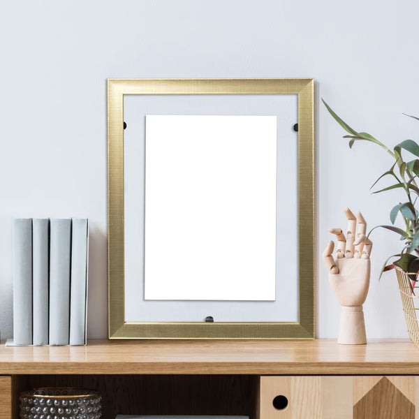 Expressions™ Gold Tabletop Float Frame