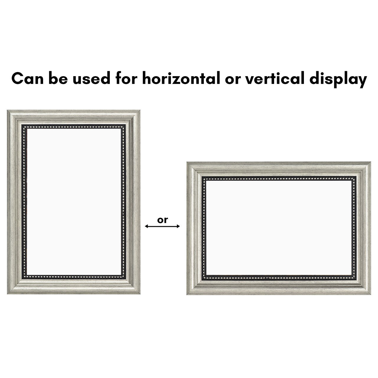 Americanflat Vintage Picture Frame with Beaded Accents with Shatter Resistant Glass and Easel Stand