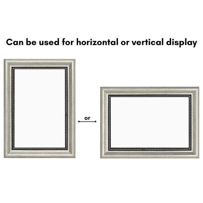 Americanflat Vintage Picture Frame with Beaded Accents with Shatter Resistant Glass and Easel Stand