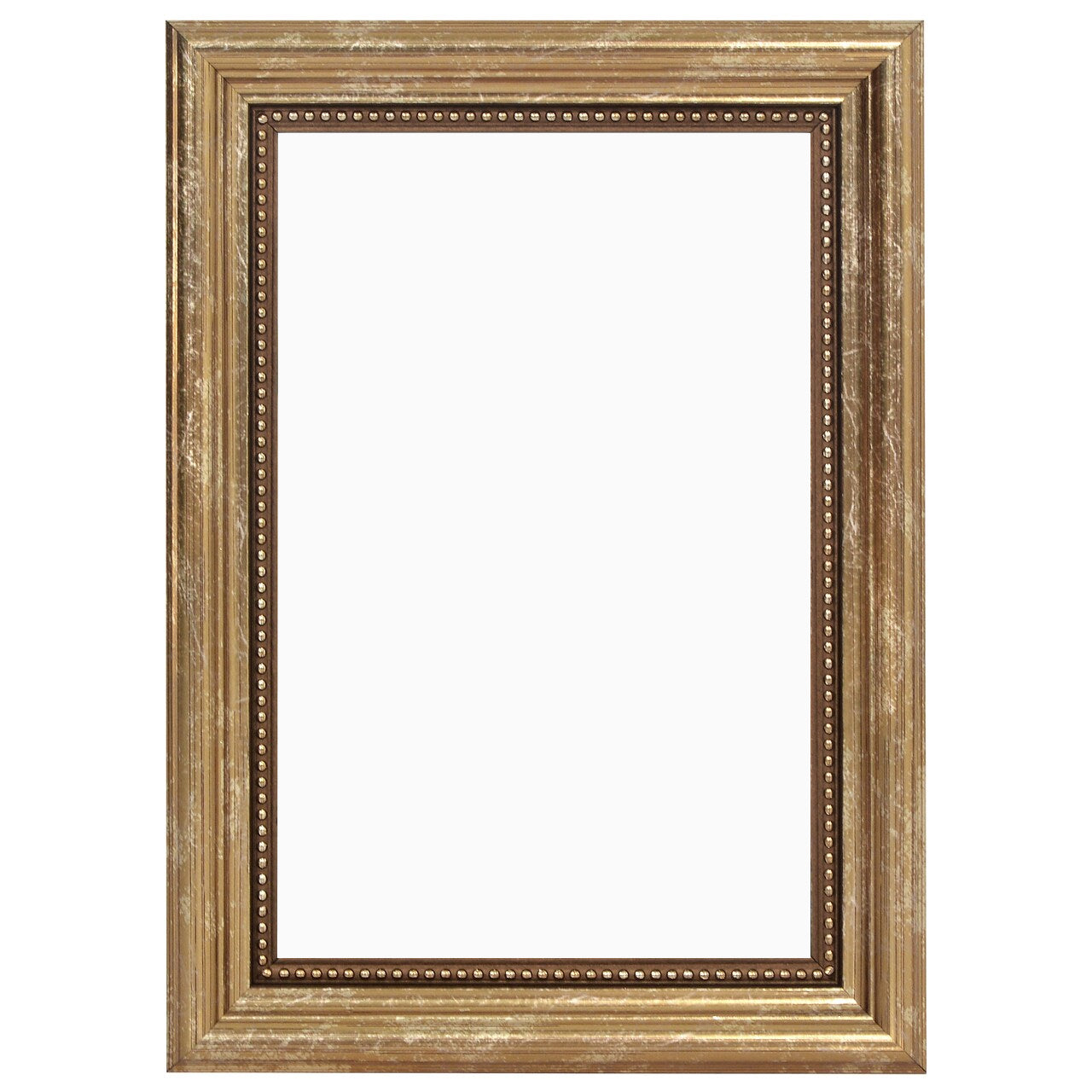 Americanflat Vintage Picture Frame with Beaded Accents with Shatter Resistant Glass and Easel Stand