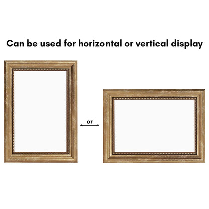 Americanflat Vintage Picture Frame with Beaded Accents with Shatter Resistant Glass and Easel Stand