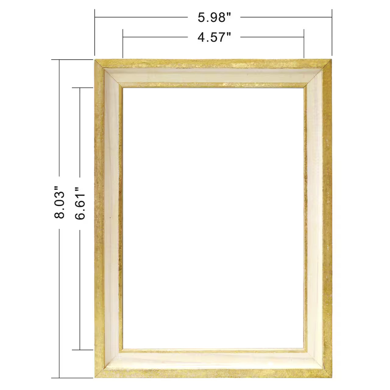 Expressions™ Cream & Gold Leaf Frame