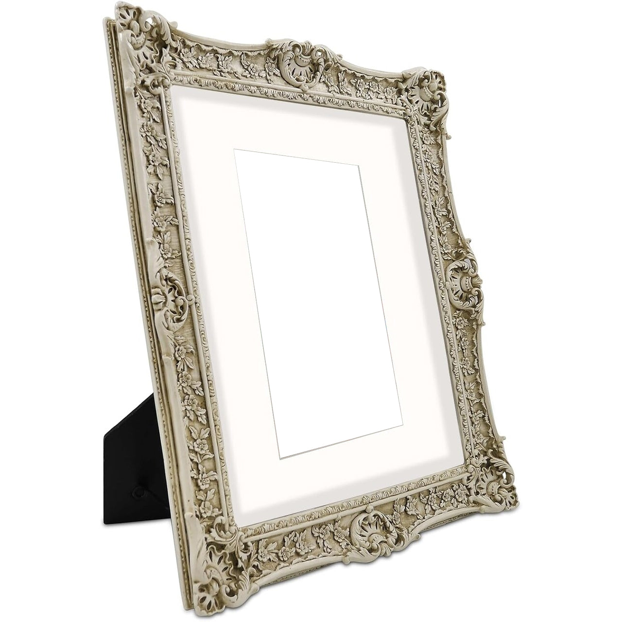8x10 Picture Frame Baroque Style Photo Frames for Table Top and Wall Mounting, with Mat for 5x7 Photo