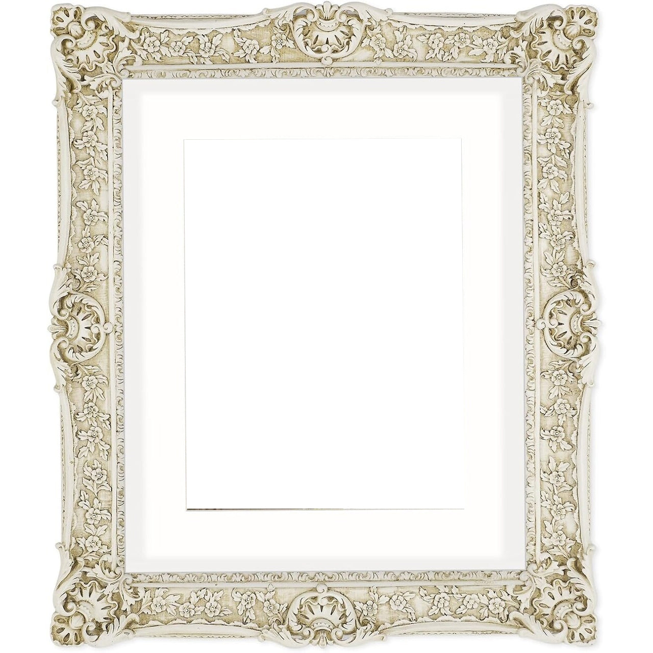 8x10 Picture Frame Baroque Style Photo Frames for Table Top and Wall Mounting, with Mat for 5x7 Photo