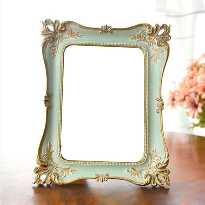 5x7 Vintage Picture Frame Antique Ornate Blue Photo Frame(Blue)8.9"L x 7.1"W