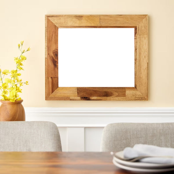 Home Natural Brown Wood Plank Frame