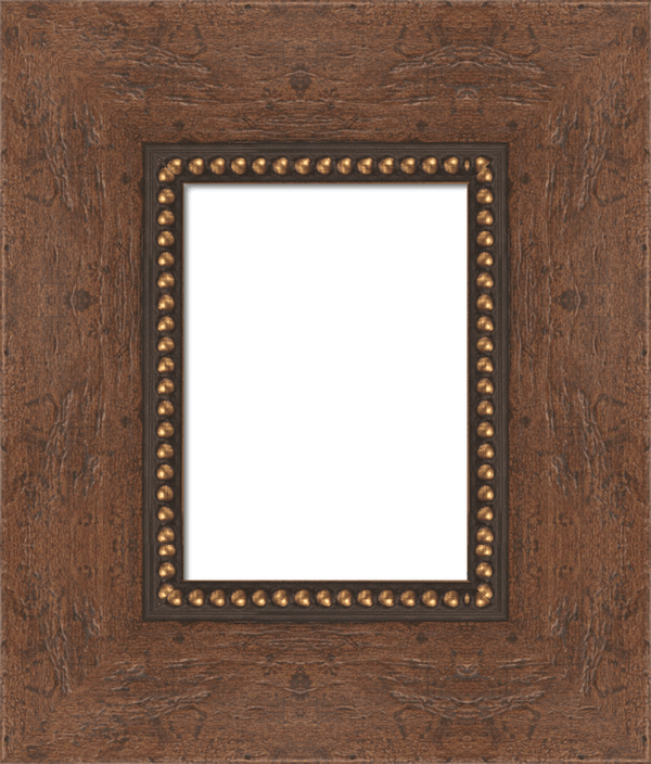 Delilah - Glossy, Distressed Walnut & Gold
